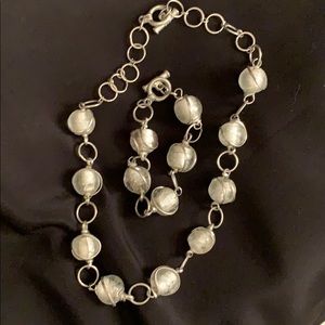 Matching necklace and bracelet